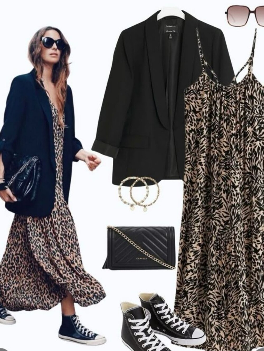 Anthro Animal Print Midi Dress - Picture 10 of 11